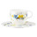 Podšálek na kávu 15 cm Brillance Bone China Fleurs des Alpes