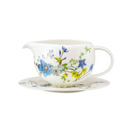 Omáčník s talířkem Brillance Bone China Fleurs des Alpes