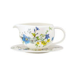 Omáčník s talířkem Brillance Bone China Fleurs des Alpes