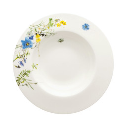 Polévkový talíř 23 cm s okrajem Brillance Bone China Fleurs des Alpes