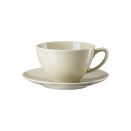 Šálek na Café au lait s podšálkem Mesh Colours Cream