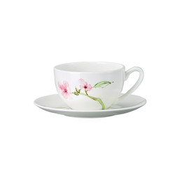 Šálek na čaj / kávu s podšálkem Jade Bone China Magnolie