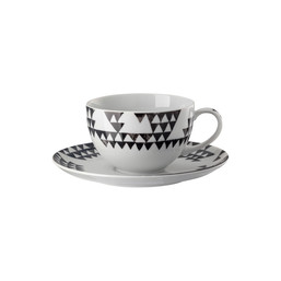 Šálek na cappuccino s podšálkem Magic Garden Black Seeds