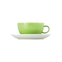 Šálek na cappuccino s podšálkem Sunny Day Apple Green