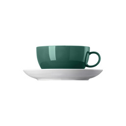 Šálek na cappuccino s podšálkem Sunny Day Herbal Green