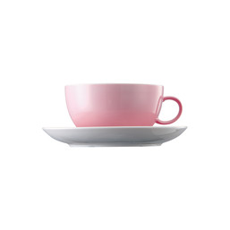 Šálek na cappuccino s podšálkem Sunny Day Light Pink