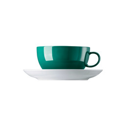 Šálek na cappuccino s podšálkem Sunny Day Seaside Green