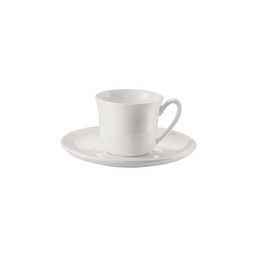 Šálek na espresso s podšálkem Jade Bone China White