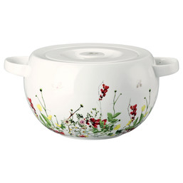 Servírovací mísa s poklicí Brillance Bone China Fleurs Sauvages