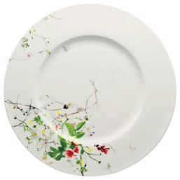 Servírovací talíř 33 cm s okrajem Brillance Bone China Fleurs Sauvages