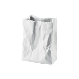 Váza Bag Do not litter 10 cm bílá matná