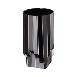 Váza Strip černá s platinou 30 cm