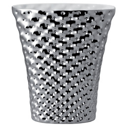 Váza Vibrations 32 cm oválná s platinou