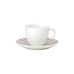 Šálek na kávu s podšálkem Sunny Day Sunny Stripes