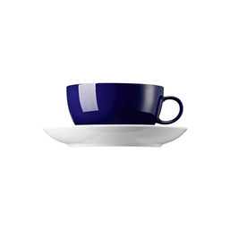 Šálek na cappuccino s podšálkem Sunny Day Cobalt Blue