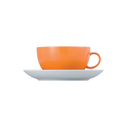 Šálek na cappuccino s podšálkem Sunny Day Orange