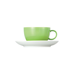 Šálek na čaj / kávu s podšálkem Sunny Day Apple Green