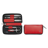 Manikúra 5 ks červená na zip TWINOX