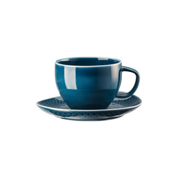 Šálek na čaj / kávu s podšálkem Junto Ocean Blue