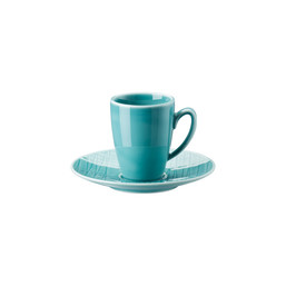Šálek na espresso s podšálkem Mesh Colours Aqua