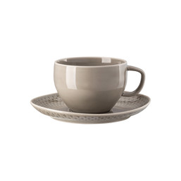 Šálek na Café au lait s podšálkem Junto Pearl Grey