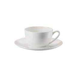 Šálek na cappuccino s podšálkem Jade Bone China White